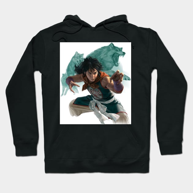 Wolf Martial Artist Hoodie by HeatherTwn